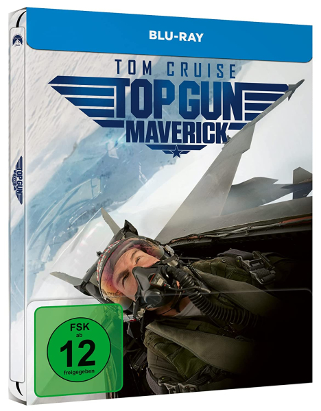 TOP GUN: MAVERICK (Tom Cruise, Miles Teller) Blu-ray Disc, Steelbook