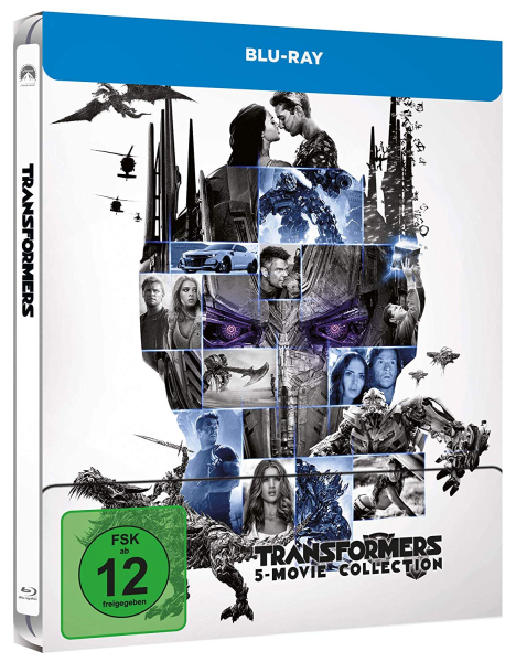 TRANSFORMERS 1-5 Movie Collection (5 Blu-ray Discs) Steelbook