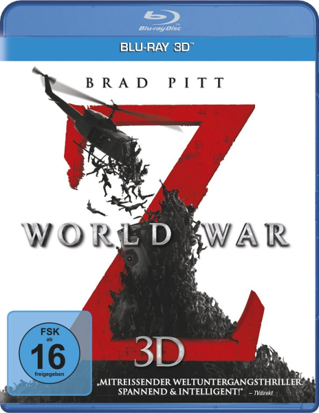 WORLD WAR Z (Brad Pitt, Mireille Enos) Blu-ray 3D
